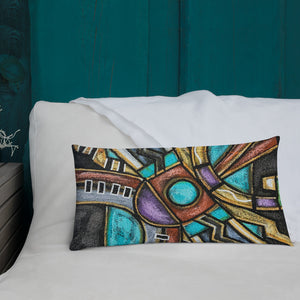 Open image in slideshow, Hopi Water Symbol&#39;s Premium Pillow
